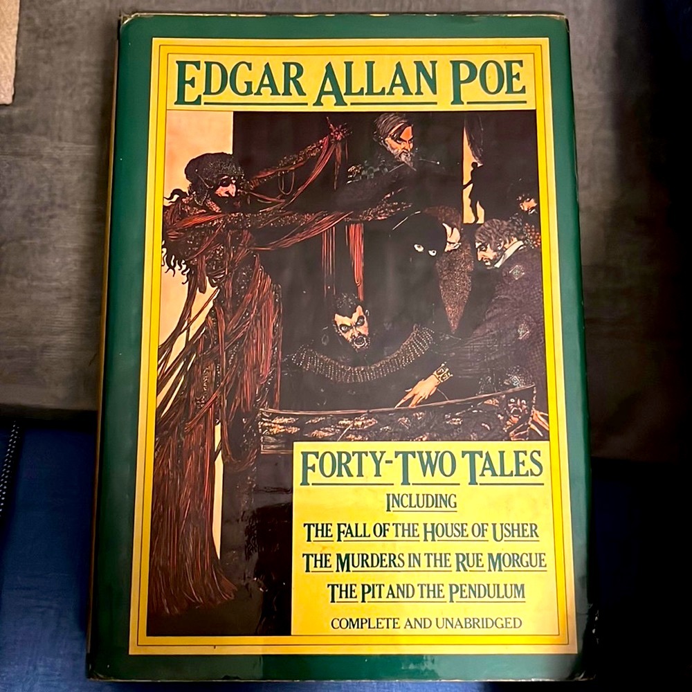 Edgar Allan Poe Forty-Two Tales Complete And Unabridged Hardcover/DJ 1979 Book